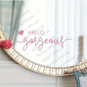 Resim ÖZGÜL REKLAM Merhaba Güzel" Ayna Yazısı - Kapılar, Aynalar, Paneller 