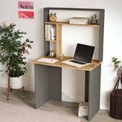 Resim L'occi Concept Saint 90 cm Genç Çalışma Masası Laptop Kitaplık Raf Çam-Antrasit Gri SN2-AA 