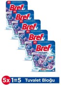 Resim Bref Power Aktiv Katı Tuvalet Bloğu 5 Adet Lavanta Tekli (5'Lİ SET) 