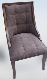Resim Sandalye 19777 ZUS040 Kayın ayak ve Kenarı Çerçeve Model Kapitone Döşeme El Yapım 