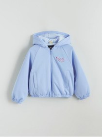 Resim LC Waikiki NEVAVM Farkıyla Stitch Baskılı Kız Çocuk Ceket 