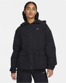 Resim Sportswear Everything Wovens Oversized Full-zip Hoodie Kadın Ceket Ndd Sport Siyah 
