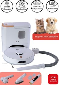 Resim RS16 PRO MAX Pet Kit Özellikli Akıllı Robot Vacuum & Mop Süpürge Beyaz (YUI TÜRKİYE GARANTİLİ) 