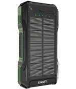 Resim Sunshine022 Eaget 10000mah Yeşil Taşınabilir Solar Power Bank Kamp Çakısı Led El Krikolu 
