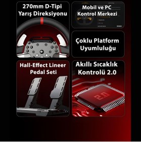 Resim pxn V10 Ultra Direct Drive Yarış Direksiyon Seti - 3.2Nm Servo Motor - PC, PS4, Xbox uyumlu 