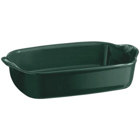 Resim Emile Henry Fırın Kabı Dikdörtgen 30 x 19 cm Yeşil/Cedar 