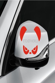 Resim Sticker World Panda Ayna Sticker 