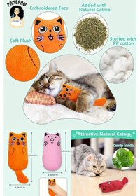 Resim Peluş Kedi Oyuncağı Kedi Otlu Catnipli 