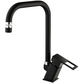 Resim Vilas Dallas Siyah Kare S-Line 360 Derece Başlık Eviye Mutfak Bataryası 