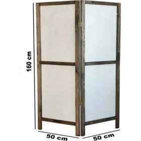 Resim Aşkın Parti Evi Paravan Seperatör Çıtalı 2 Kanatlı En 100 cm Yükseklik 160CM Panel Kumaş 