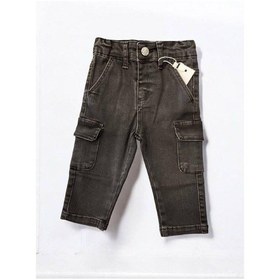Resim Erkek Bebek Kargo Cep Detaylı Kot Pantolon-14878 Siyah 