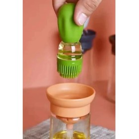 Resim Venüs Shopping Hazneli Silikon Uçlu Cam Yağdanlık Sirke Yağ Yumurta Ve Sos Fırçası Asorti 