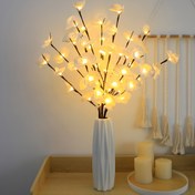 Resim 20 adet LED çiçek ışığıyla Art Deco tarzı LED Orkide Dalı Işıkları, 2AA ile çalışan pil ile ideal Ev & Bahçe, İç Mekan, Yatak Odası, Düğün, Noel, Cadılar Bayramı, Tatil Süslemeleri, Pil Dahil Değil (1 Paket) 