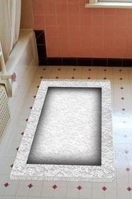 Resim Eko Trend Djt Banyo Paspası Yıkanabilir Kaymaz Taban 767 Bordürlü 767-Trend-Banyo, Gri, 50 x 80 