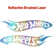 Resim Reflecbrush-l 28x54 Cm-yarış Araba Sticker Moda 1 Takım Tekerlekler Kask Vinil Çıkartması Motosiklet Çapraz Araba 4x4 R 