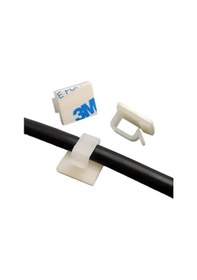 Resim Wcl1007 Kablo Sabitleme Kelepçesi Klipsi Yapışkanlı Duvar Kablo Tutucu 16.5 x 15.5 x 10 MM Beyaz 30 Adet 