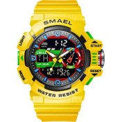 Resim Hanyang Sarı Smael Sarı Spor Elektronik Dijital Saatler Erkekler Çalar Saat Ikili Zaman Izle Часы Мужские Relogio Masculino Reloj Hombre Montre (Yurt Dışından) 
