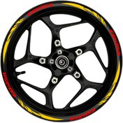 Resim P&B COLLECTION WORKSHOP CB125R kırmızı yazılı turuncu reflektif pençe şeritli 