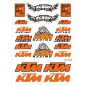 Resim Motosiklet Ktm Sticker Set A4 