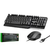 Resim Hadron HD861 Türkçe Q 1000 DPI 1.5M USB Kablolu Klavye Mouse Set Siyah 