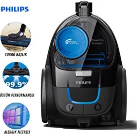 Resim Philips Torbasız Elektrikli Süpürge Turbo Başlıklı Powercyclone 5 Teknolojisi ile Güçlü Emiş 