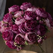 Resim 1pc Glamour Mor Renkli Suni Piyon Çiçeği Buketi, Gerçekçi Sahte Piyon Çiçekleri Düğün, Gelin, Ev Dekoru, Parti, Etkinlik, Toplantı Odası, Alıcı Merkezi, Plastik, Masaüstü, Kapaksız, Sevgililer Günü, Şükran Günü, Anneler Günü - Çeşitli Oda Tipleri Dekoru 