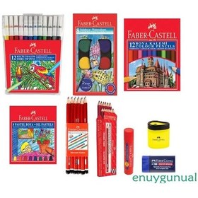 Resim 9 Parça Faber Castell Okul Kırtasiye Seti 