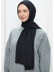 Resim Modakaşmir Aminenesil Müslin Şal Siyah Renk Bej - Krem - Siyah 
