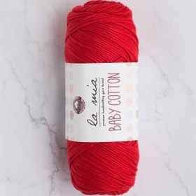 Resim La Mia Baby Cotton Kırmızı El Örgü İpi - L033 - 33634 