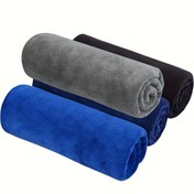Resim Erkekler & Kadınlar için 4'lü Mikrofiber Spor Havlusu Seti - Hızlı Kuruyan, Süper Emici Spor Havlusu Seti Fitness, Yoga, Golf, Kamp için - Mükemmel Hediye Fikri, En İyi Noel, Şükran Günü için Mükemmel 