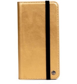 Resim Ekılıf - Samsung Galaxy Note 5 Uyumlu Kılıf 360 Full Koruma Kapakli Kartlikli Kart Bölmeli Multi Cüzdan Kilif - Gold 