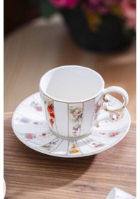 Resim Acar Gisele 6 Kişilik Kahve Fincan Takımı - 100 Ml Renkli 