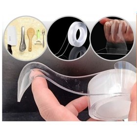 Resim Çift Taraflı Nano Bant Yıkanabilir Güçlü Şeffaf Bant 3 m x 3 Cm N11.222 