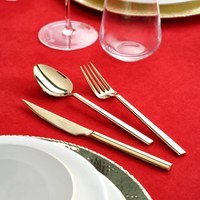 Resim Jumbo 1800 Titanyum Gold 18 Parça 6 Kişilik Yemek Çatal Kaşık Bıçak Seti 