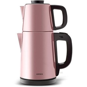 Resim Karaca Tea Break 2 in 1 Çelik Rose Gold-Inox Su Isıtıcı Çay Makinesi Karaca