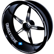 Resim 3 Parça Tasarımlı Yaldızlı Gümüş Jant Şeridi Sticker Çınar Extreme 