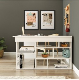 Resim Locciconcept L'Occi Concept Tyler Çalışma Bilgisayar Ofis Ders Raflı Kitaplık 