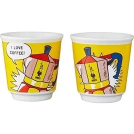 Resim - Set Mini: Ocak Üstü Espresso Pişirici + 2 Cups - Lichtenstein Serisi 