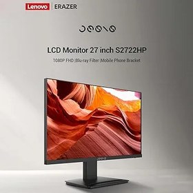 Resim kajilai Erazer LCD Monitör 27'' 1080P FHD 75Hz, Blu-ray Filtreli Ekran, HDR 10 178°Geniş Görüş Açısı, Cep Telefonu Braketi, Destek 1*HDMI Uyumlu Bağlantı Noktası Ofis Ev Oyunu için 1*VGA Arayüzü 
