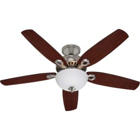 Resim Hunter Builder's Deluxe Fırçalanmış Nikel - 132 Cm. Aydınlatmalı Tavan Vantilatörü 