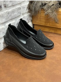 Resim Derilax Ortopedik Taşlı Rahat Yumuşak Lioss Kadın Anne Ayakkabısı Siyah 