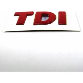Resim Quwa VOLKSWAGEN UYUMLU TDI Bagaj Yazısı Skoda Golf Fabia Jetta Kırmızı 