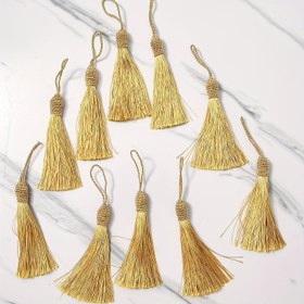 Resim 20 adet Karma Renk İpek Püsküller DIY El Sanatları, Tatil Tassel Charm'ları Yılbaşı Partisi Dekorasyonları, DIY Streamer Süsleri Şapka ve Giyim Aksesuarları için 