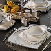 Resim Aryıldız Bone Square Line Platin 12 Kişilik 60 Parça Yemek Takımı 