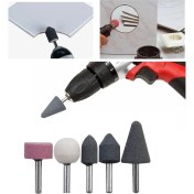 Resim 5 Parça Mini Taşlama Çapak Alma Oyma Şekil Verme Ahşap Metal Kalıpçı Seti Gravür Oyma Hobi Takımı 