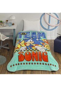 Resim Lisanslı Sonic Modern Tek Kişilik Battaniye 000000001500222954 Çok Renkli 