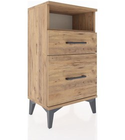 Resim Arges Komodin Tek Raflı 2 Çekmeceli 44x30x80 Çam-çam Atlas Çam 