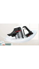 Resim Bosch Serie 6 Değiştirilebilir Pil Teknolojili 10 YıL Motor Garantili Şarjlı Dikey Süpürge Beyaz 