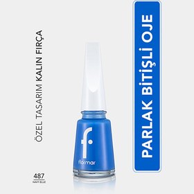 Resim Flormar Nail Enamel Yoğun Pigmentli Oje 487 Navy Blue 