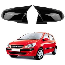 Resim Hyundai Getz Araca Özel Batman Yarasa Ayna Kapağı Pianoblack 